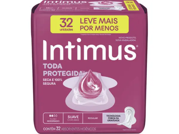 Absorvente em Gel Intimus Suave com Abas 32 un